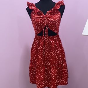 Womens Red dress with hearts